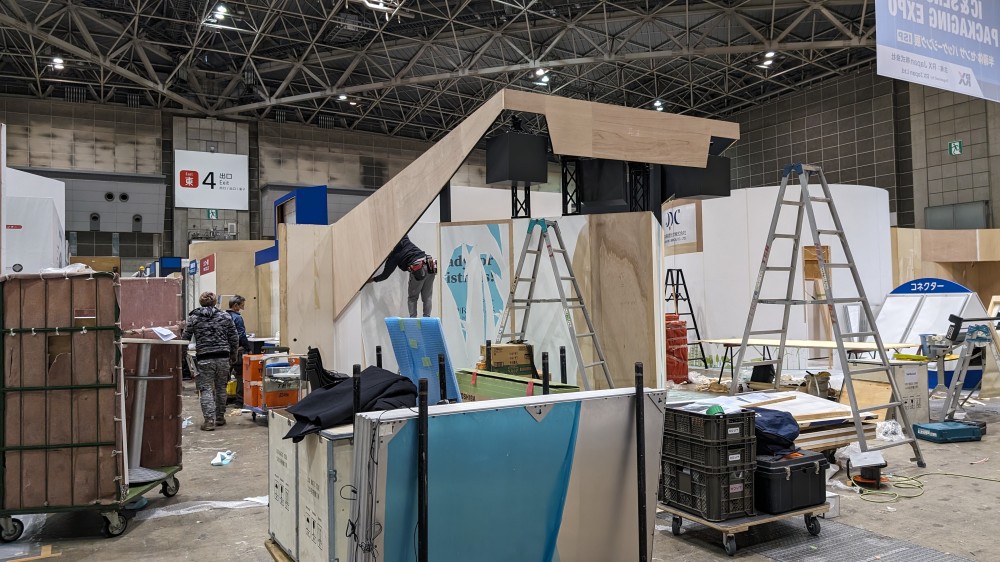 LEDキューブサイネージの設置イメージ