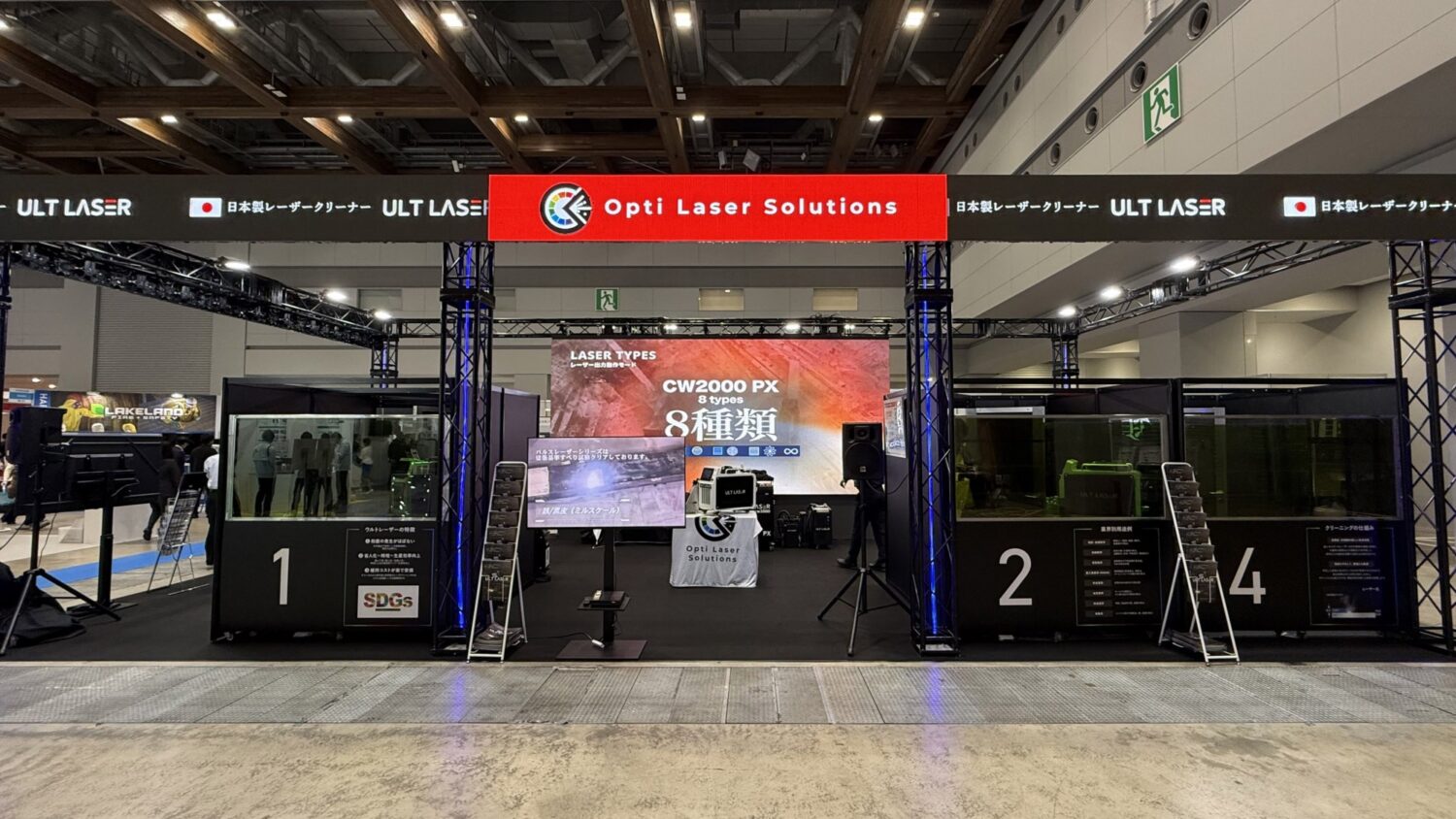 レーザークリーニング機器展示ブースにLEDヴィジュアルウォールを導入